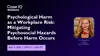 Psychological Harm as a Workplace Risk: Mitigating Psychosocial Hazards Before Harm Occurs 