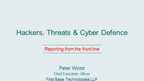 Hackers, Threats &amp; Cyber Defence: Reporting from the front line