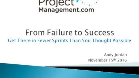 From Failure to Success &ndash; Get There in Fewer Sprints Than Thought Possible 1 PDU