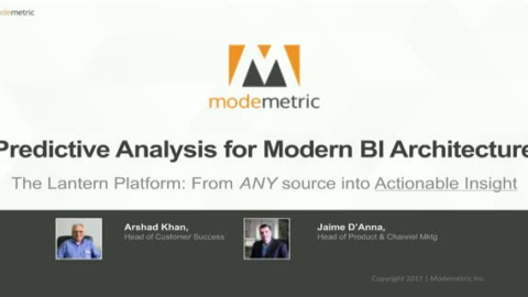 Predictive Analysis for Modern BI Architecture