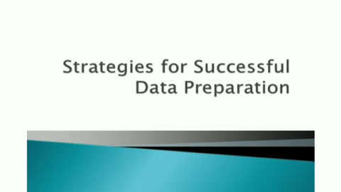 Strategies for Successful Data Preparation