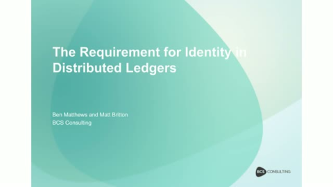 The Requirement for Identity in Distributed Ledgers