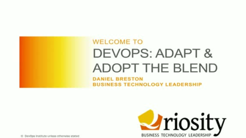 DevOps: Adopt and Adapt the Blend
