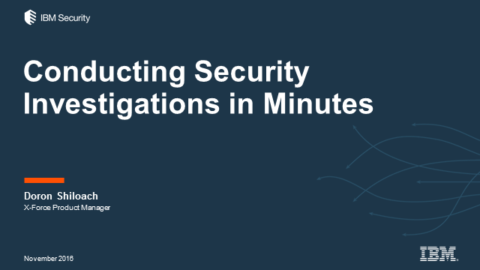 Conducting Security Investigations in Minutes (or Less)