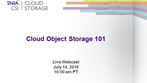 Cloud Object Storage 101