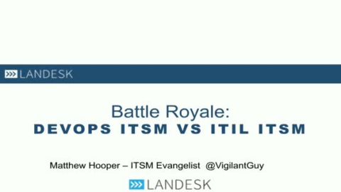 DevOps ITSM vs ITIL ITSM