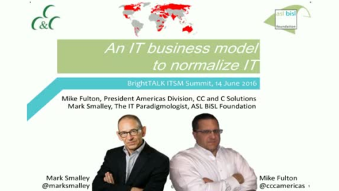 An IT business model to normalize IT