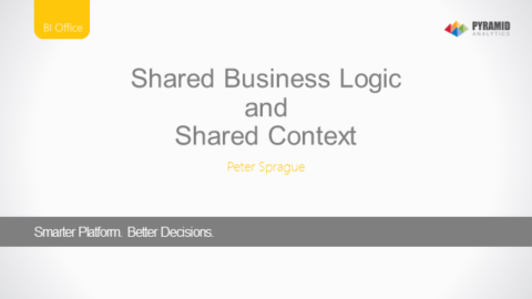 Analytic Platforms and the Value of Shared Context and Business Logic