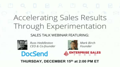 Accelerating Sales Results Through Experimentation