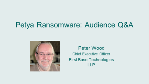 Petrified by the Petya Ransomware? Live Q&amp;A session with Pete Wood