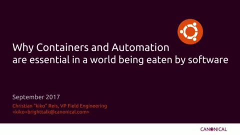 Why containers and automation are essential in a world being eaten by software