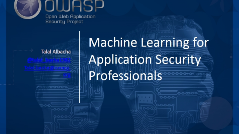 Machine Learning for Application Security Professionals