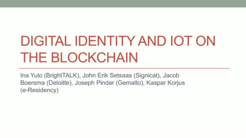 Digital Identity and IoT on the Blockchain