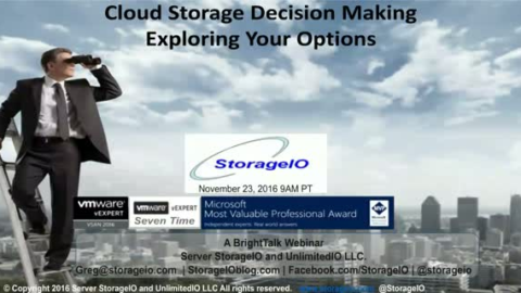 Cloud Storage Decision Making &ndash; Exploring your options