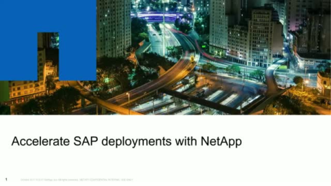 Accelerate SAP Deployments with NetApp