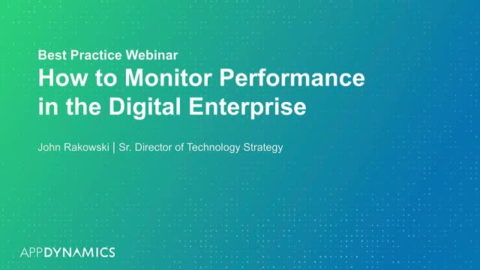 How to Monitor Performance in the Digital Enterprise