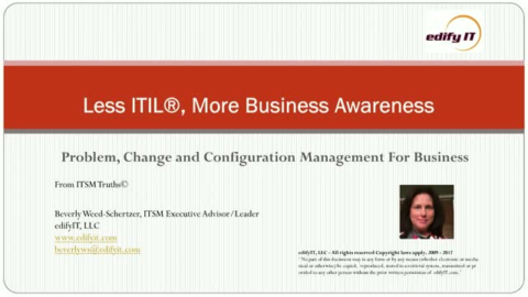 Less ITIL, More Business Awareness