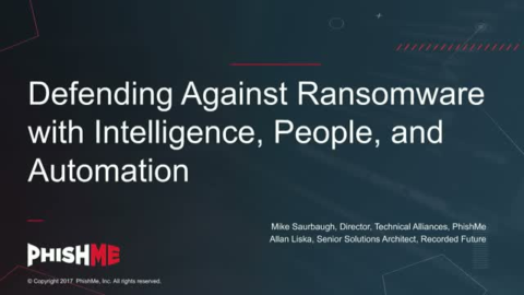 Defending Against Ransomware with Intelligence, People, and Automation