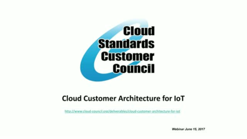 Cloud Customer Architecture for IoT