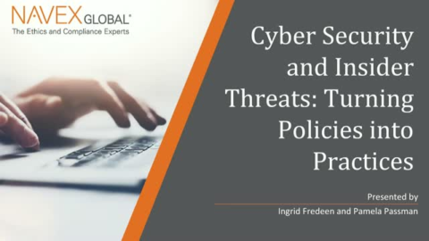 Cyber Security and Insider Threats: Turning Policies into Procedures