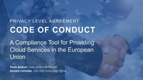 Privacy Level Agreement Code of Conduct for CSPs: a compliance tool for GDPR