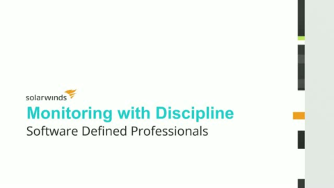 Monitor with Discipline: Software-Defined Professionals