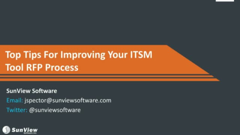Top Tips on Improving Your ITSM Tool RFP Process
