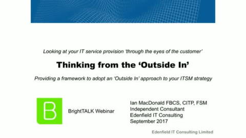 Thinking from the &lsquo;Outside In&rsquo; in ITSM