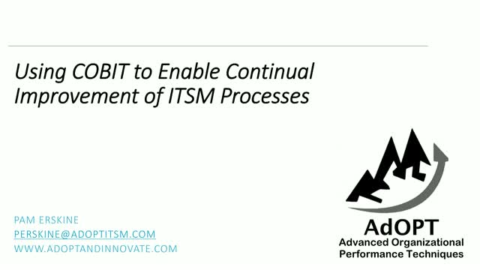 Using COBIT to Enable Continual Improvement of ITSM Processes