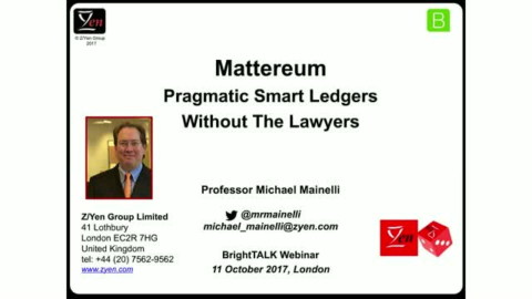 Mattereum &#8211; Pragmatic Smart Ledgers Without The Lawyers