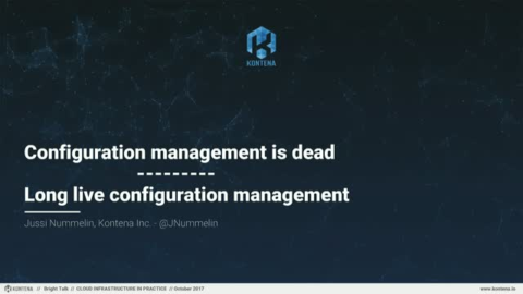 Configuration management is dead &#8211; Long live configuration management