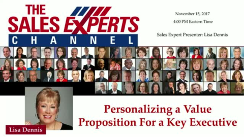 Personalizing a Value Proposition for a Key Executive