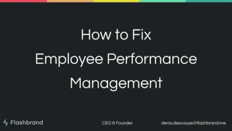 How to fix employee performance management