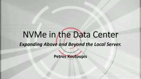 NVMe in the Data Center: Expanding Above and Beyond the Local Server