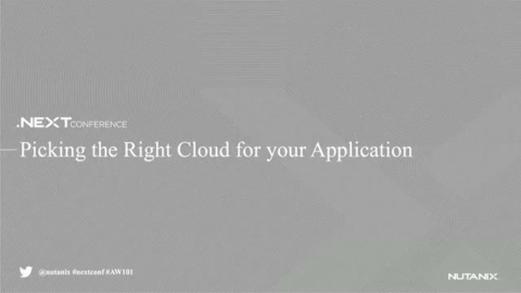 Picking the Right Cloud for your Application