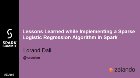Implementing a Sparse Logistic Regression Algorithm in Apache Spark