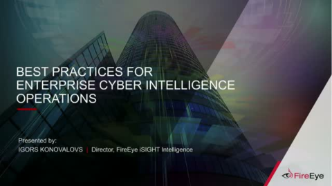 Best Practices for Enterprise Cyber Intelligence Operations