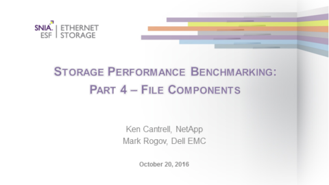 Storage Performance Benchmarking: File Components
