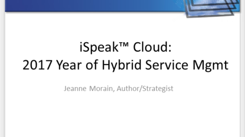 iSpeak(TM): 2017 The Year of Hybrid Service Management