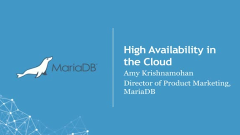 High Availability in a Cloud Environment