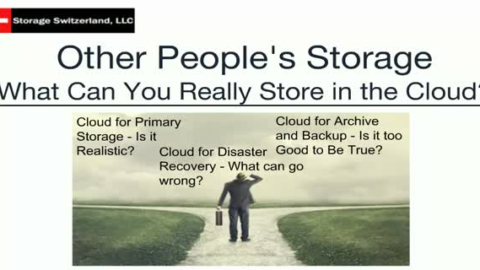 Other People&#8217;s Storage &#8211; What Can You Really Store in the Cloud?