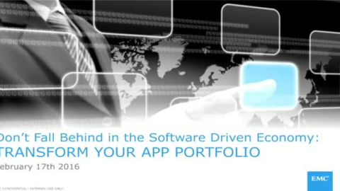Don&rsquo;t Fall Behind in the Software Driven Economy: Transform your App Portfolio