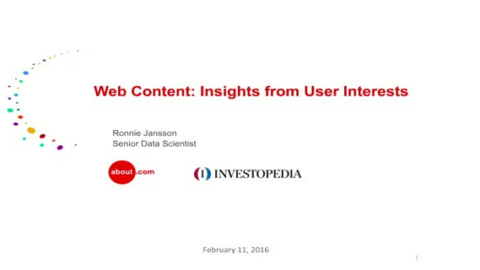 Web Content: Insights from User Interests