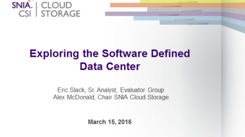 Exploring the Software Defined Data Center