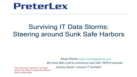 Surviving the Data Storms: Steering around Sunk Safe Harbors
