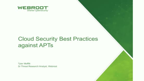 Cloud security best practices for defending against APTs