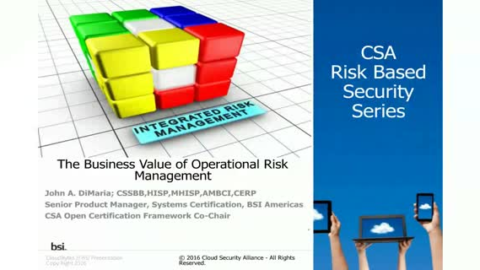 The Business Value of Operational Risk Management