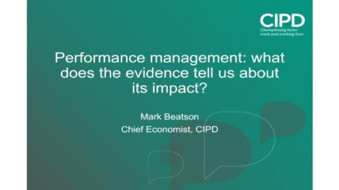 Performance management: what does the evidence tell us about its impact?