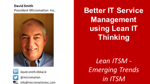 Better IT Service Management using Lean IT Thinking