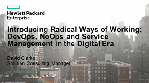 Radical Ways of Working: DevOps, No Ops &amp; Service Management in the Digital Era